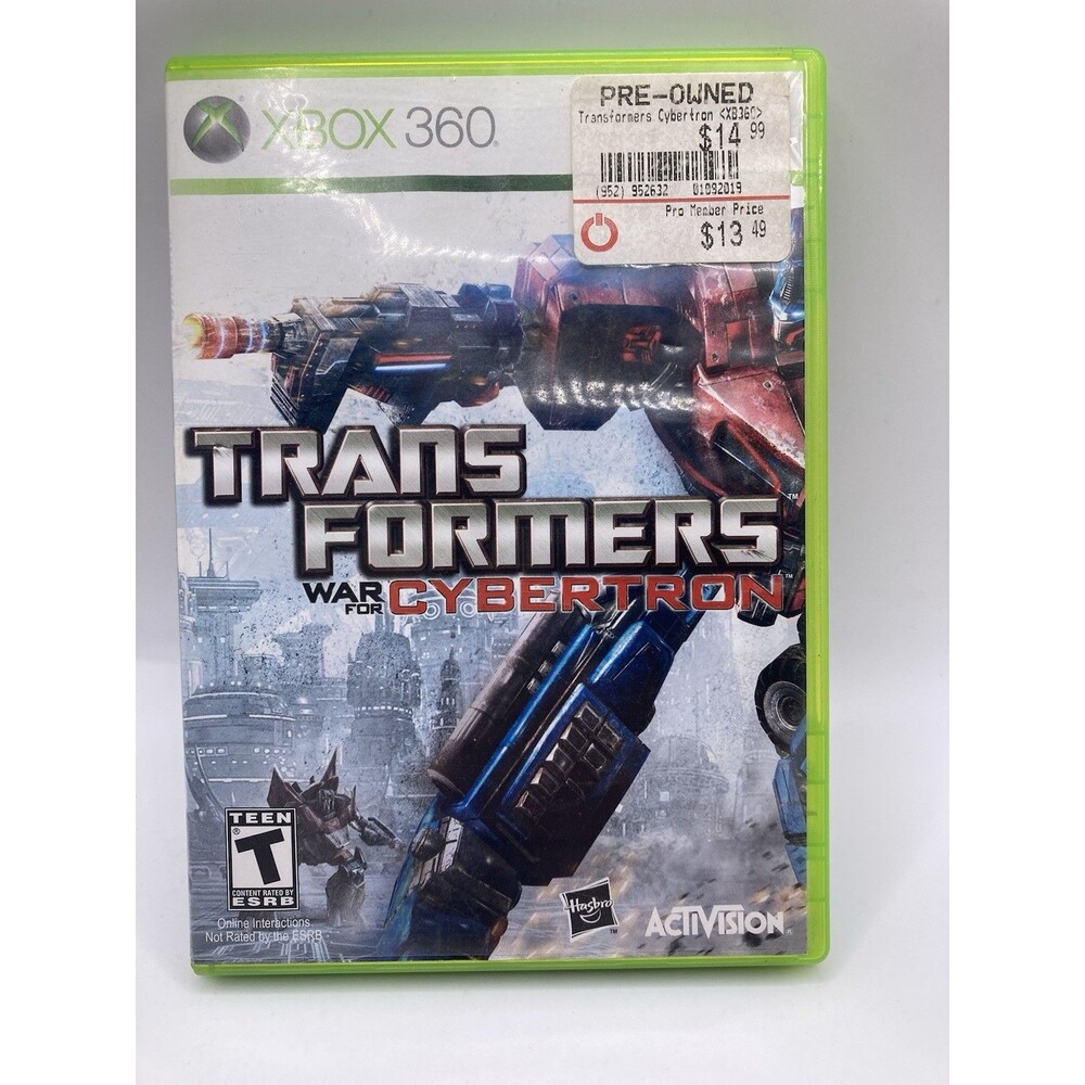 Transformers War for Cybertron (Microsoft Xbox 360, 2010) CIB Untested Scratches
